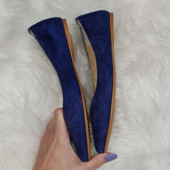Joe's Jeans blue suede flats - Picture 3 of 7